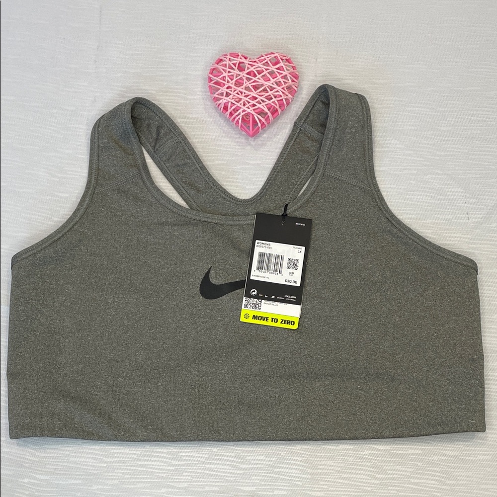 NWT ,Nike Women's Gray plus size bra 1X